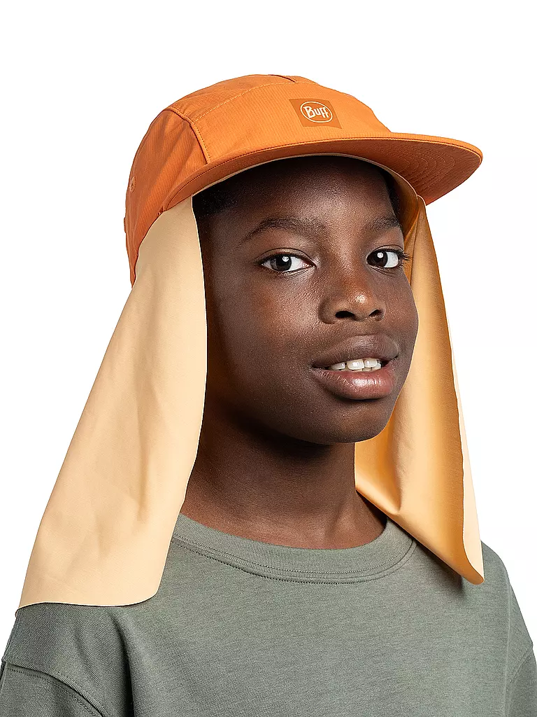BUFF | Kinder Kappe Desert mit Nackenschutz | blau