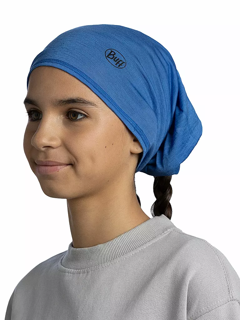 BUFF | Kinder Multifunktionstuch Lightweight Merino Wool | blau