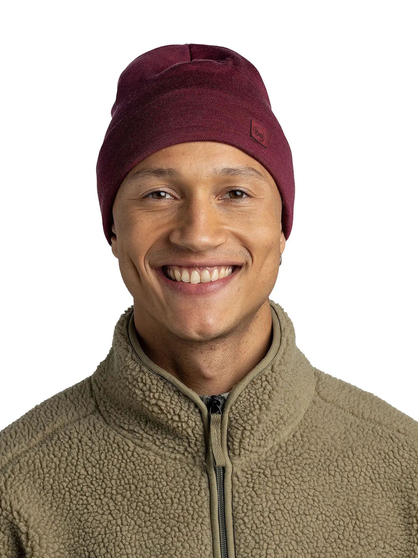 BUFF | Mütze Heavyweight Merino Wool | dunkelrot