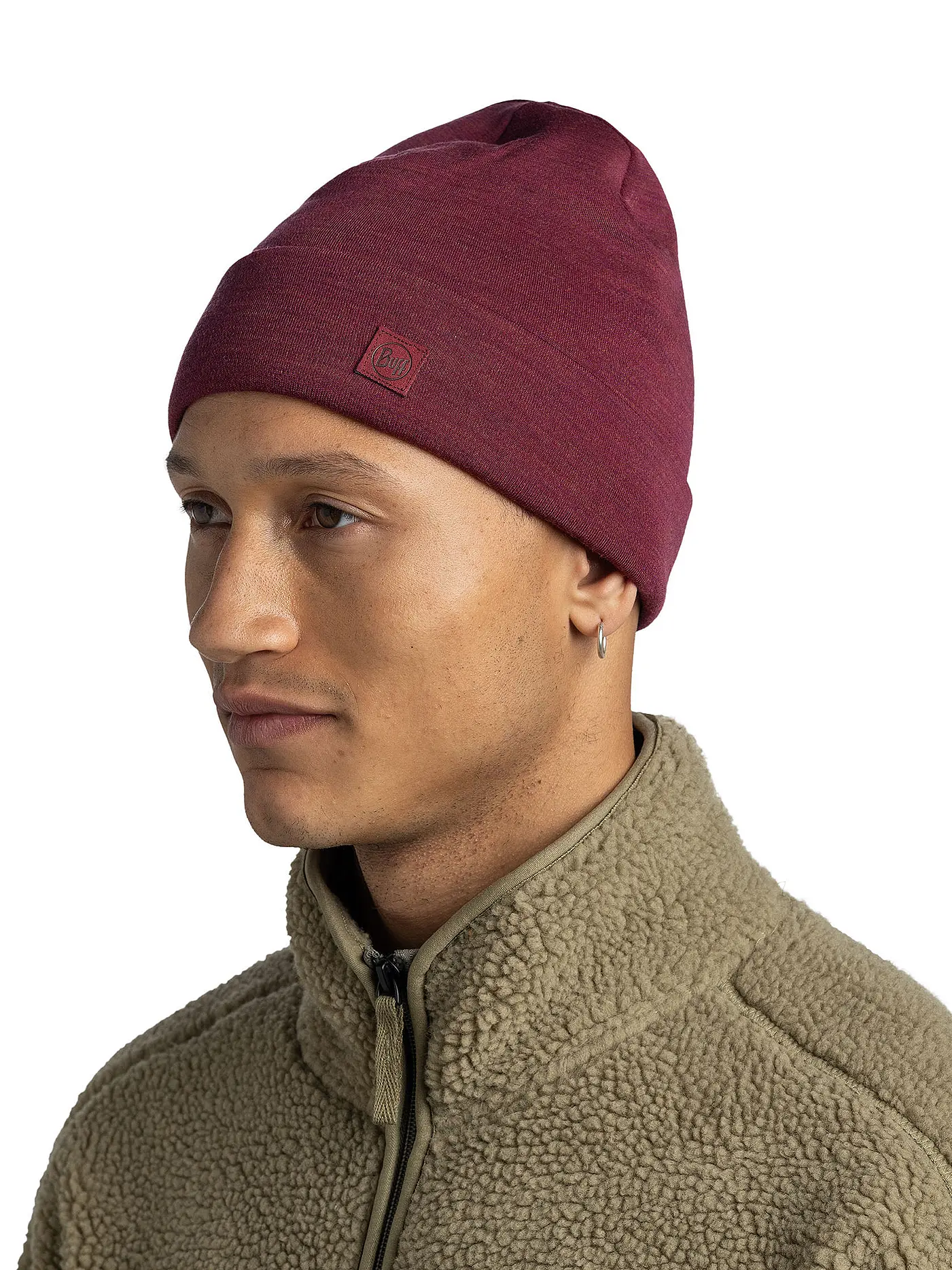 BUFF | Mütze Heavyweight Merino Wool | dunkelrot