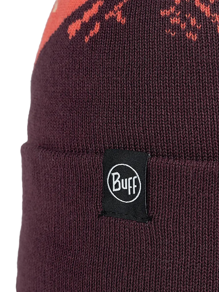 BUFF | Mütze Tatik Bommel | dunkelrot
