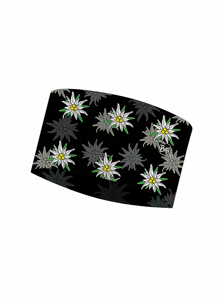 BUFF | Stirnband CoolNet® UV+ Edelweiss | schwarz