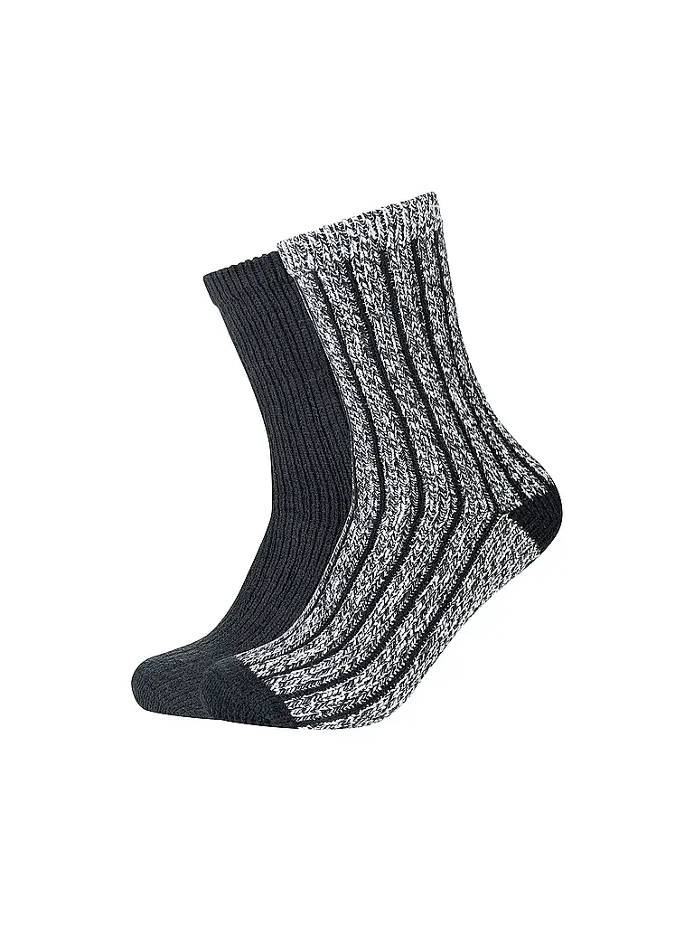 CAMANO | Herren Freizeitsocken Cosy Mouline 2er Pkg. | schwarz