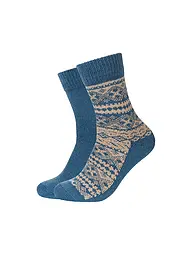 CAMANO | Herren Kuschelsocken Cosy 2er Pkg.  | blau