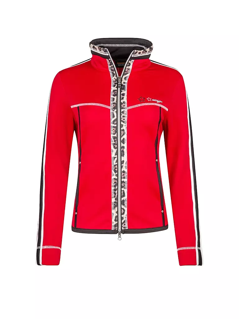 CANYON | Damen Sweatjacke Leo-Detail | rot