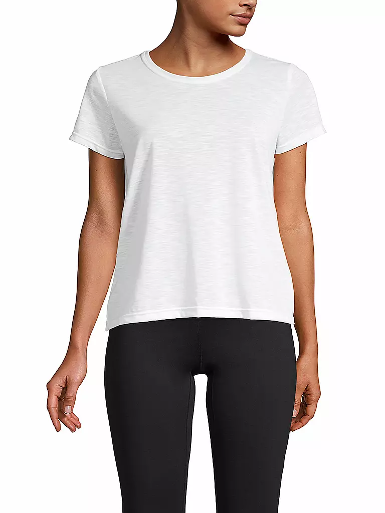 CASALL | Damen Fitnessshirt Texture | weiss