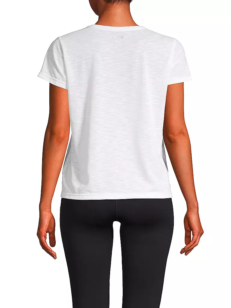 CASALL | Damen Fitnessshirt Texture | weiss