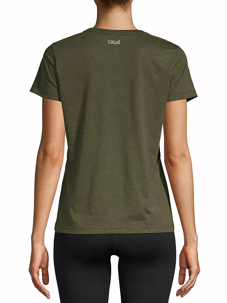 CASALL | Damen Fitnessshirt Texture | olive