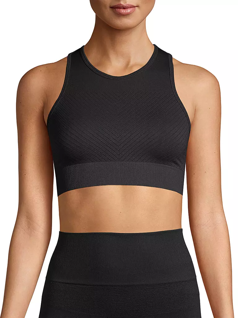 CASALL | Damen Sport-BH Block Seamless Low Support | schwarz