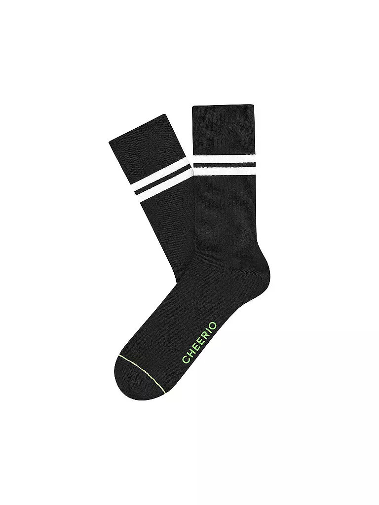 CHEERIO | Freizeitsocken Tennis 2er Pack | schwarz