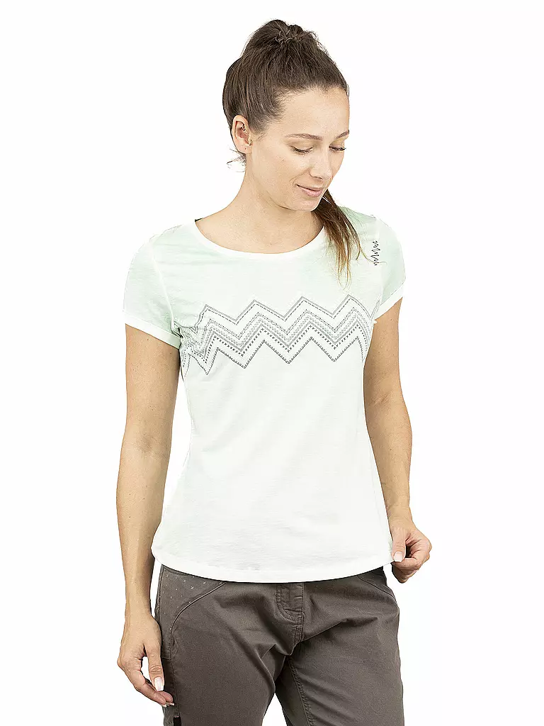 CHILLAZ | Damen Klettershirt Oetztal ZigZag Ornament | hellgrün