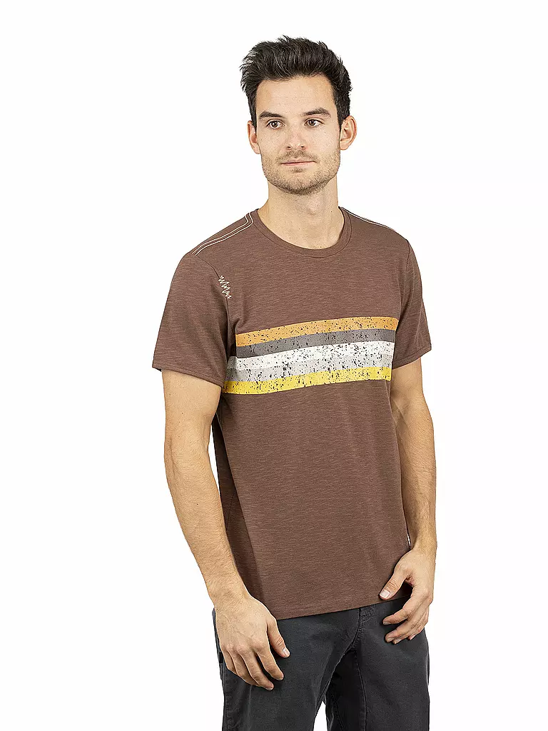 CHILLAZ | Herren Klettershirt Stripes Grunge | braun