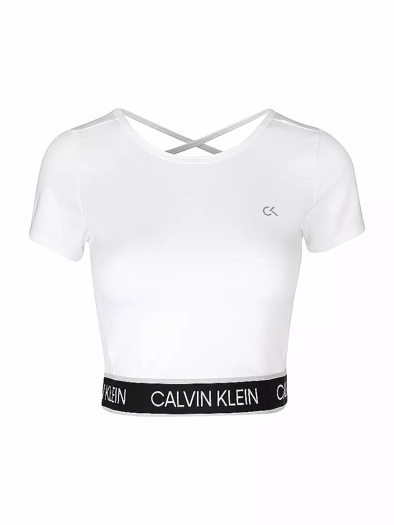 CK PERFORMANCE | Damen Fitnessshirt Cropped | weiß