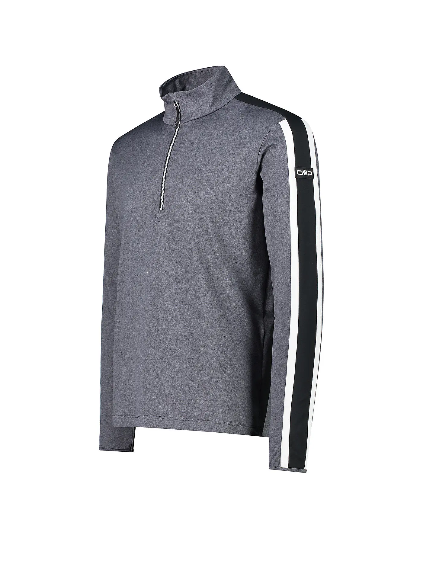 CMP | Herren Unterzieh Zipshirt Softtech Melange 70's | grau