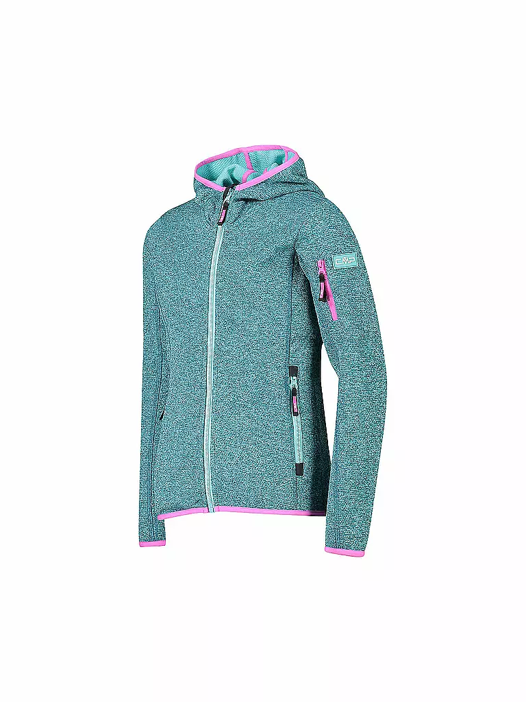 CMP | Mädchen Strickfleecejacke Knitted Hoodie | türkis