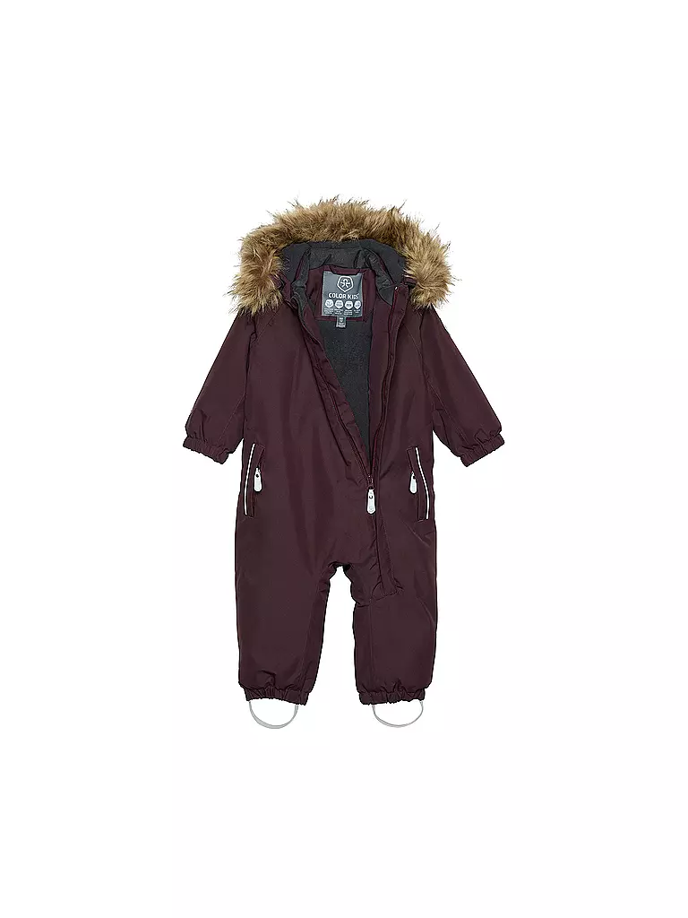 COLOR KIDS | Kinder Skioverall Fake Fur | braun