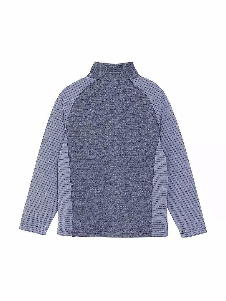 COLOR KIDS | Kinder Unterzieh Zipshirt Fleece Pulli Striped | schwarz