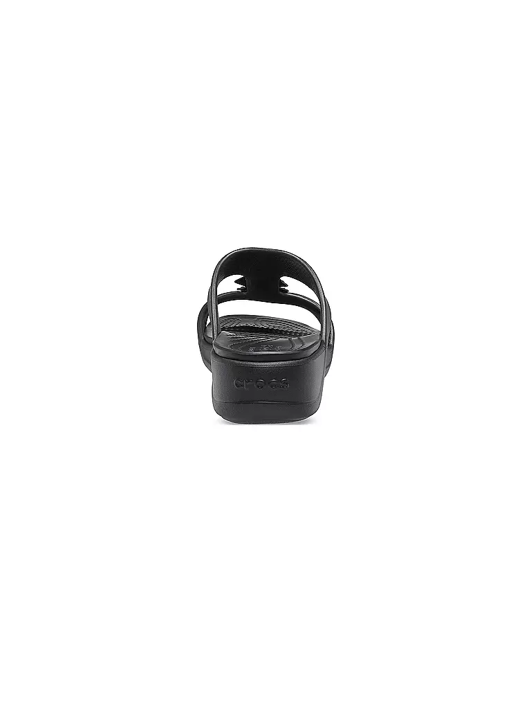 CROCS | Damen Badepantoffeln Crocs Monterey Shimmer Slip-On Wedge | schwarz