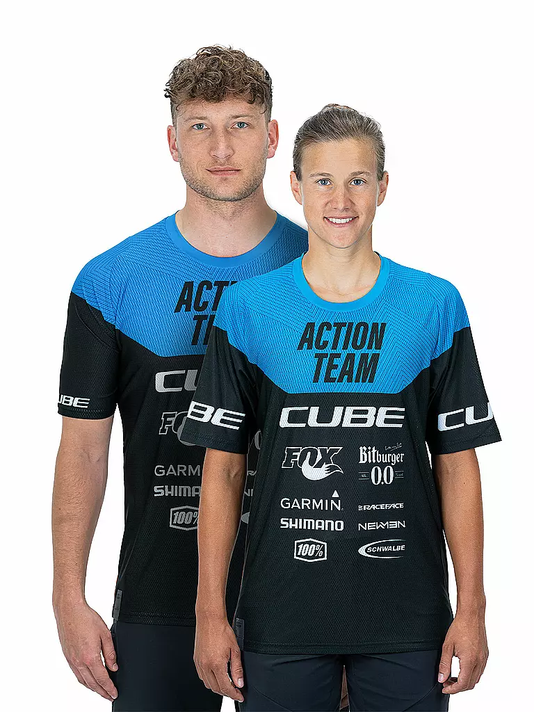 CUBE | Herren Radshirt Edge X Actionteam | schwarz