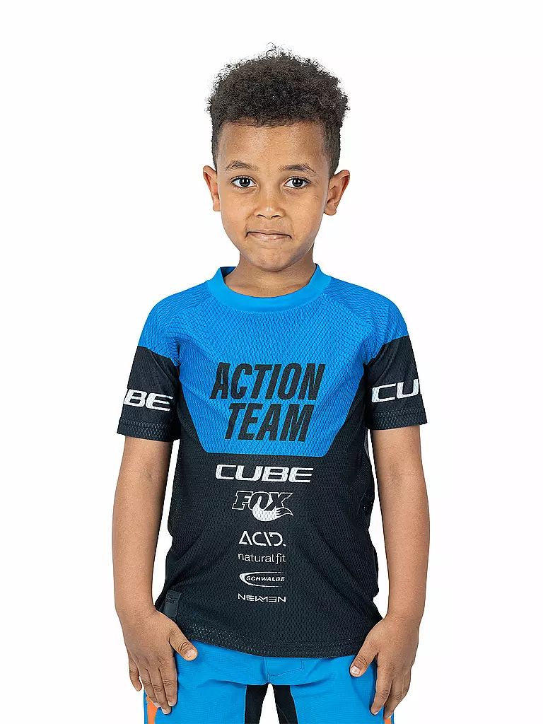 CUBE | Jungen Radshirt X Actionteam | schwarz