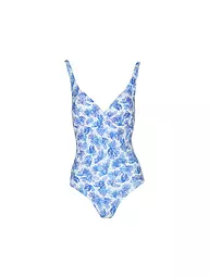 DARLING HARBOUR | Damen Badeanzug V-Neck | blau