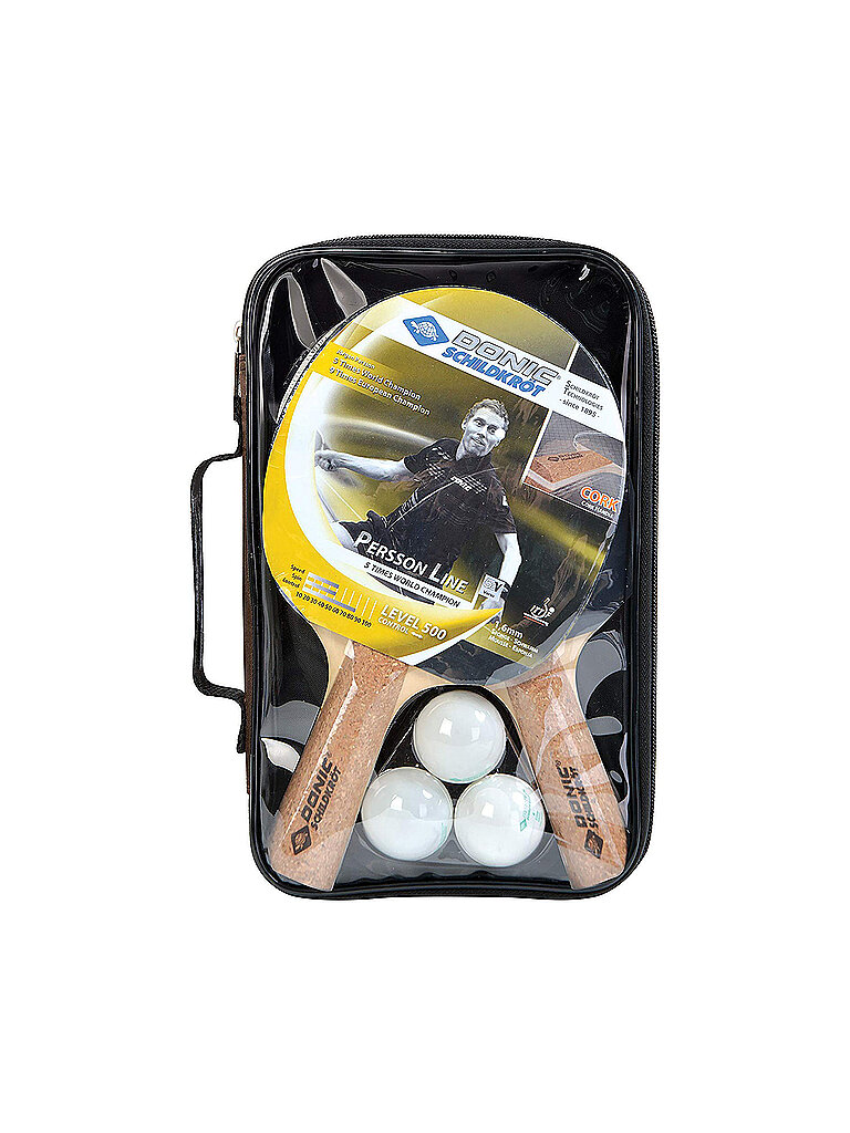 DONIC SCHILDKRÖT DONIC SCHILDKRÖT Tischtennis-Set Persson 500 Kork gelb, gelb