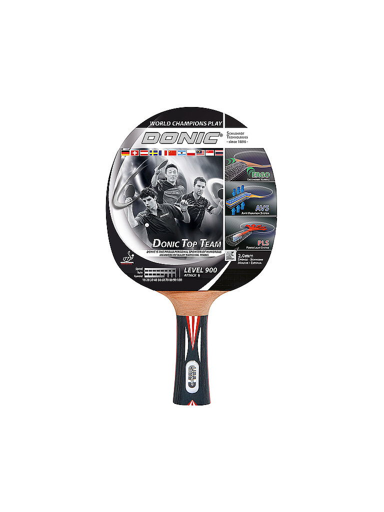 DONIC SCHILDKRÖT DONIC SCHILDKRÖT Tischtennisschläger Top Team 900 schwarz, schwarz