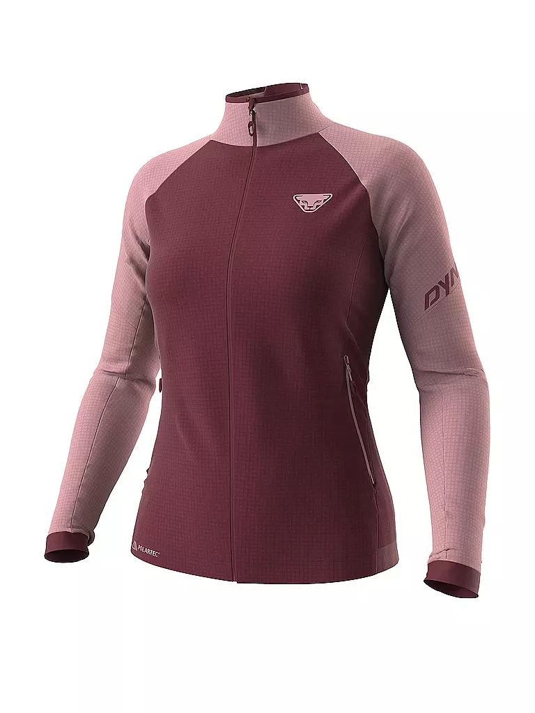 DYNAFIT | Damen Fleecejacke Speed Polartec® Hoodie | dunkelrot