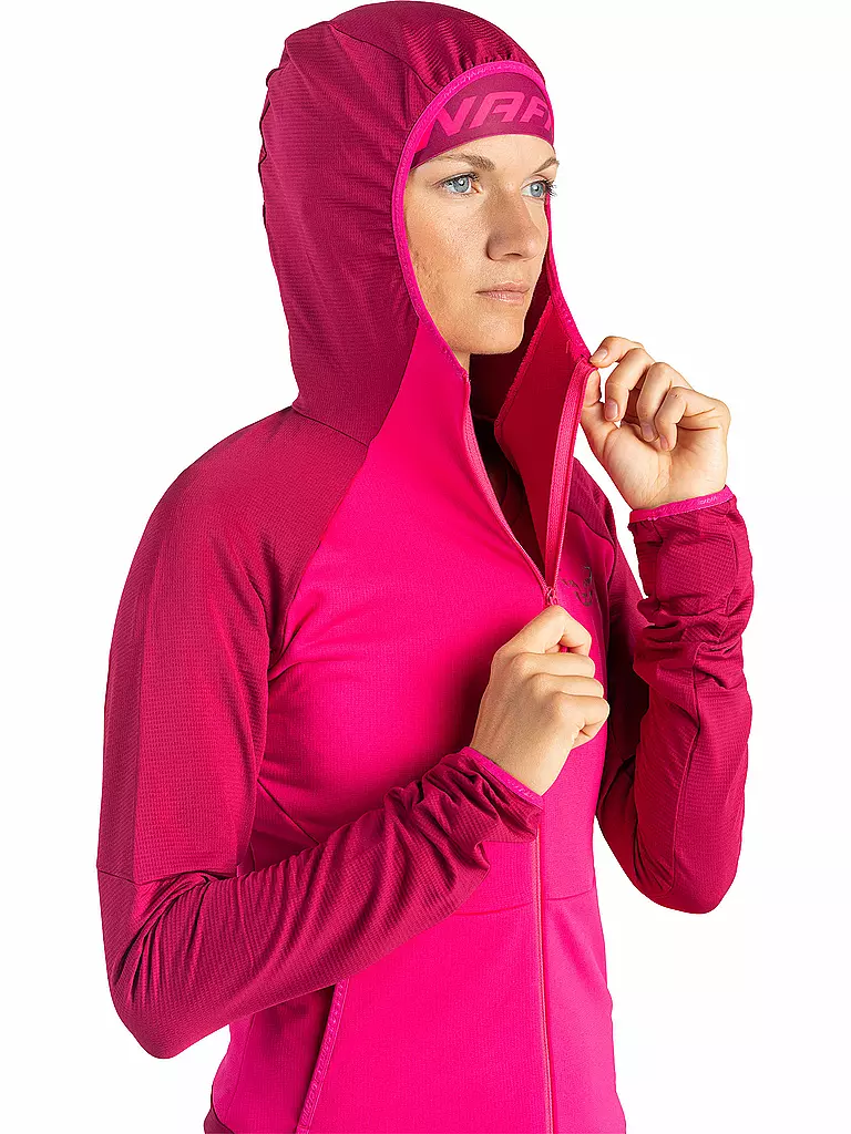 DYNAFIT | Damen Fleecejacke Transalper Light Polartec® Hoodie | pink