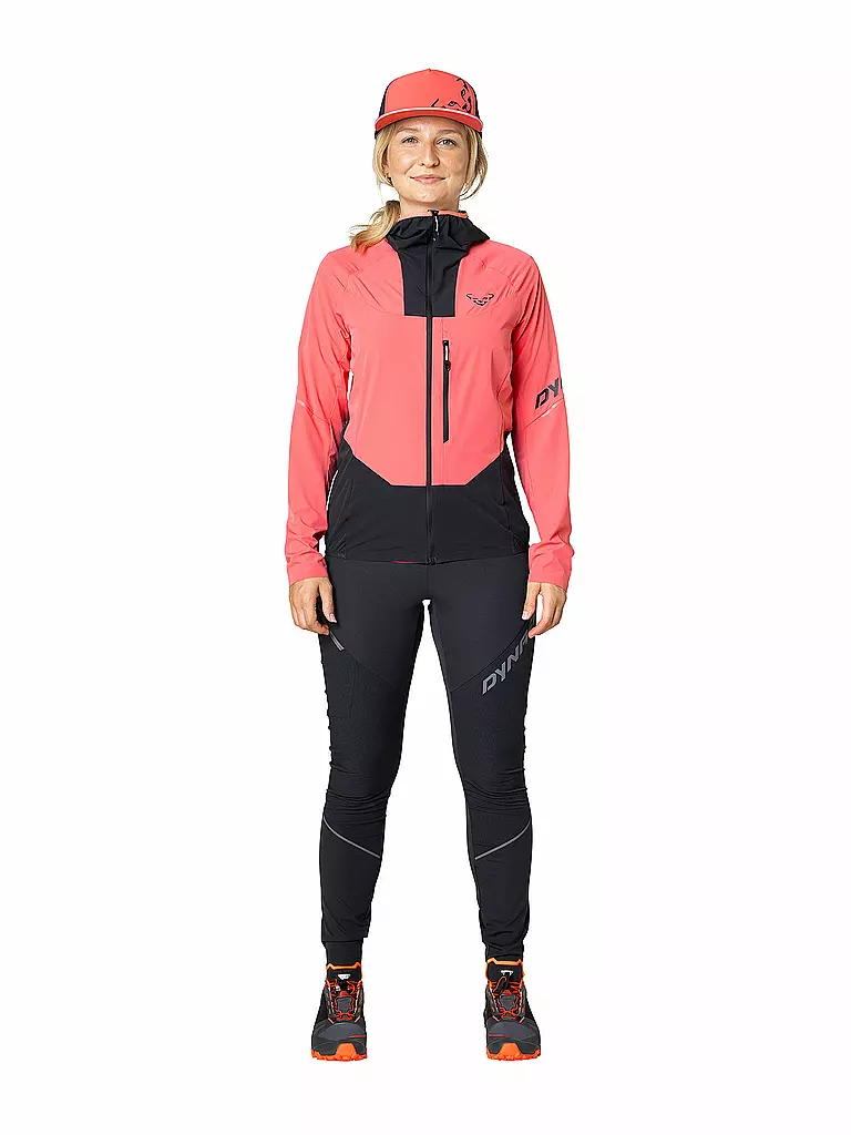 DYNAFIT | Damen Softshelljacke Traverse DST Hoodie | koralle
