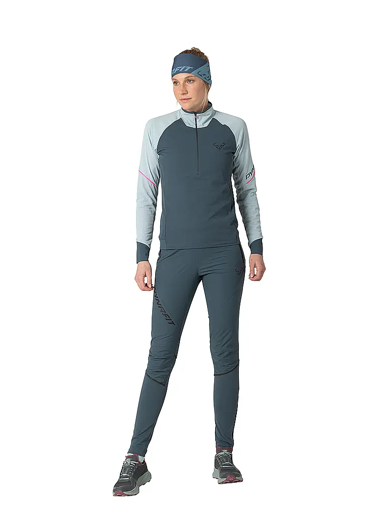 DYNAFIT | Damen Touren Zipshirt Alpine | Hellblau