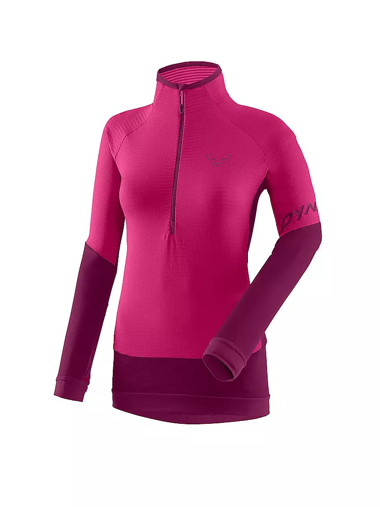 DYNAFIT | Damen Tourenshirt TLT Light Thermal Zip | rosa