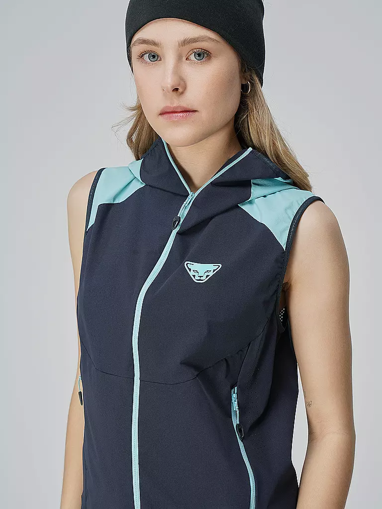 DYNAFIT | Damen Weste Transalper Dynastretch Hoodie | dunkelblau