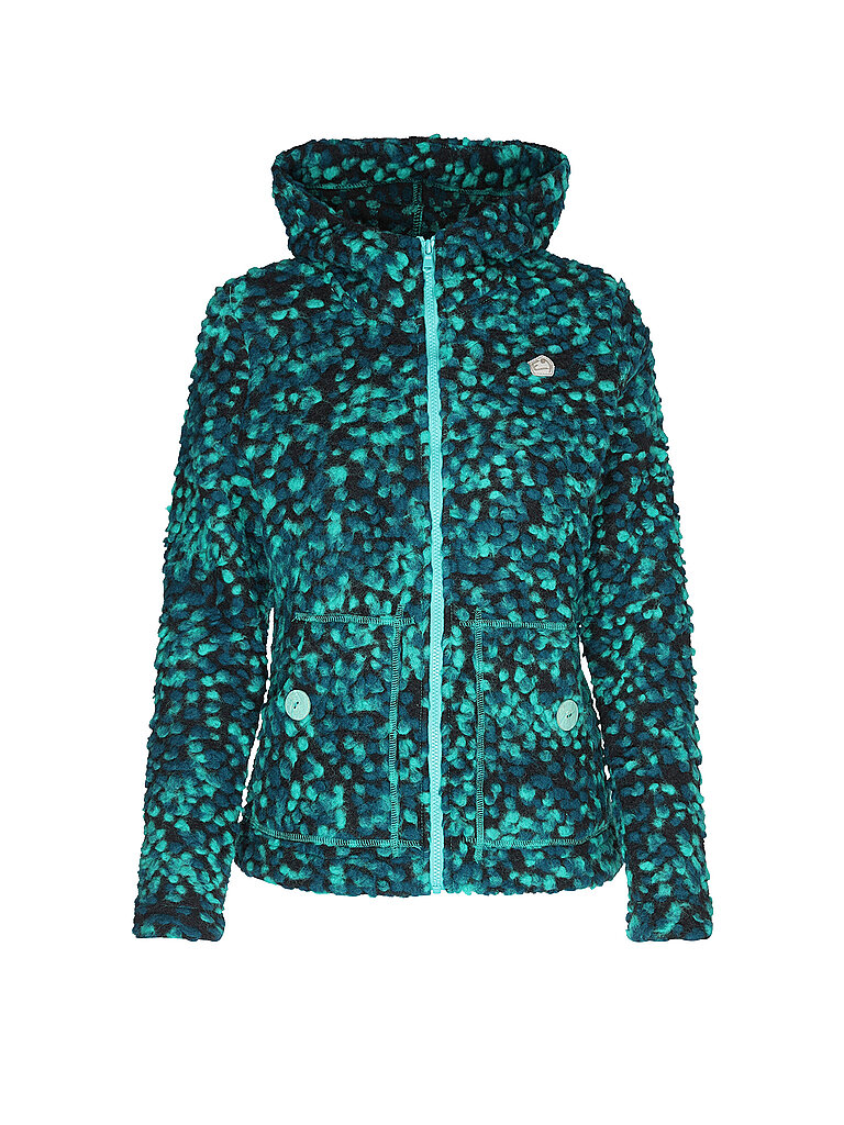 E9 E9 Damen Fleecejacke Aly Dots Hoodie dunkelgrün | XS, dunkelgrün
