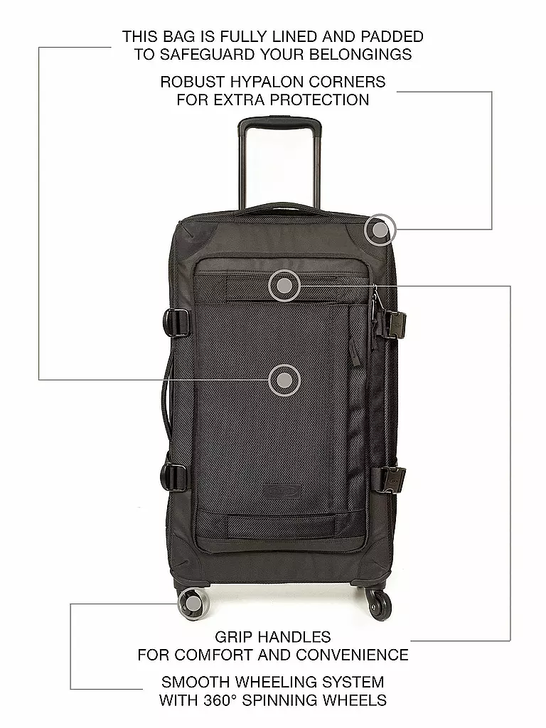 EASTPAK | Reisetrolley Trans4 CNNCT L 75L | schwarz