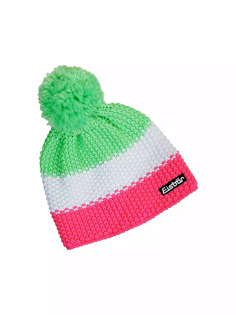 EISBÄR | Kinder Haube Star Neon Pompon | 
