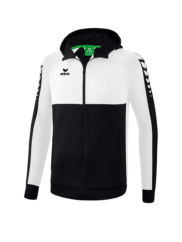 erima ERIMA Herren Trainingsjacke Six Wings Hoodie schwarz | L, schwarz