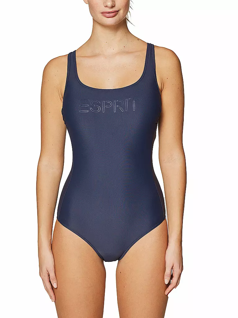 ESPRIT | Damen Badeanzug Logo | blau