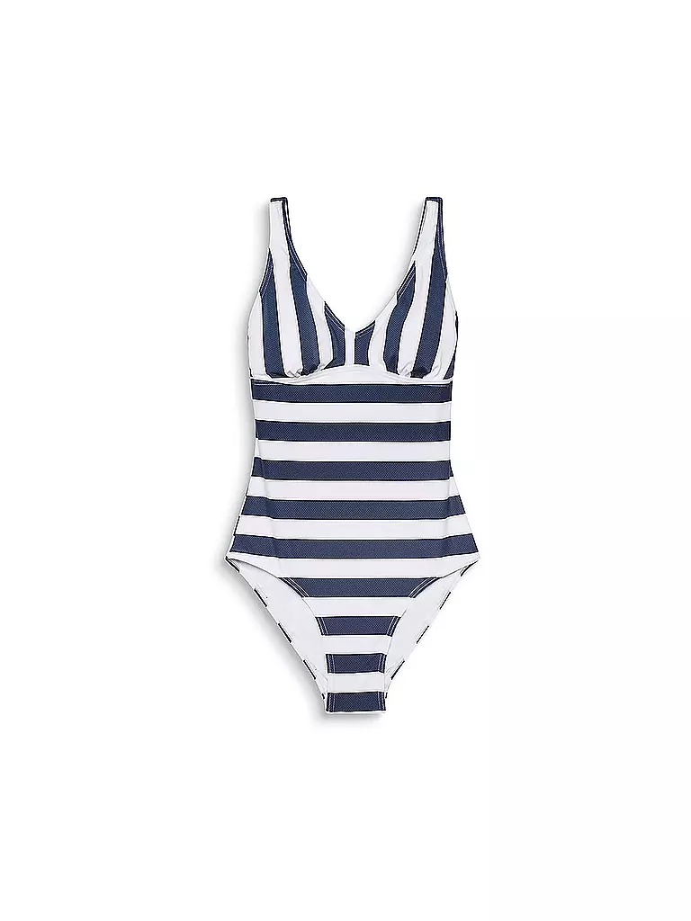 ESPRIT | Damen Badeanzug Stripes | blau