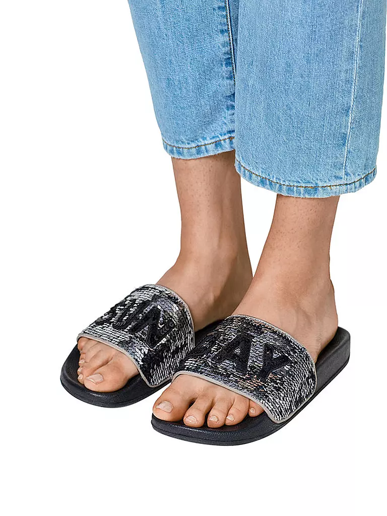 ESPRIT | Damen Badepantoffel Glitter | 