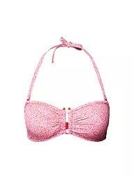 ESPRIT | Damen Bikinioberteil Bügel-BH aus glänzender Mikrofaser wattiert | Pink