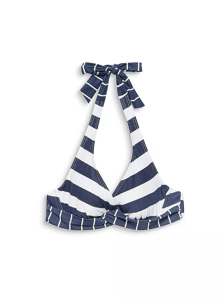 ESPRIT | Damen Bikinioberteil Neckholder Stripes | blau