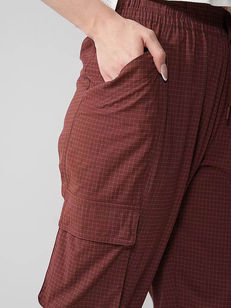 FABLETICS | Damen Jogginghose Ripstop Cargo | dunkelrot