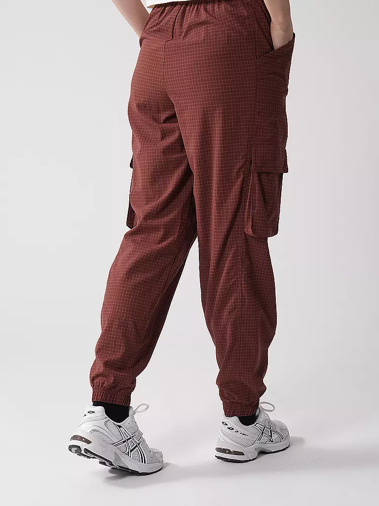 FABLETICS | Damen Jogginghose Ripstop Cargo | dunkelrot