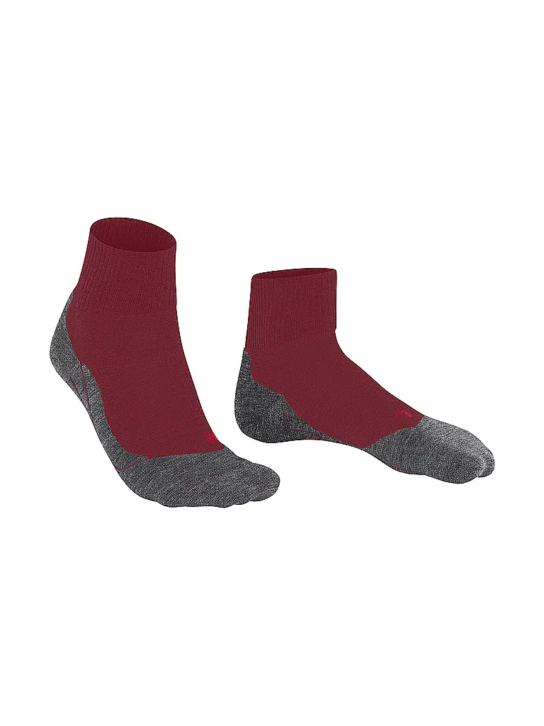 FALKE | Damen Wandersocken TK 5 Short | Dunkelrot
