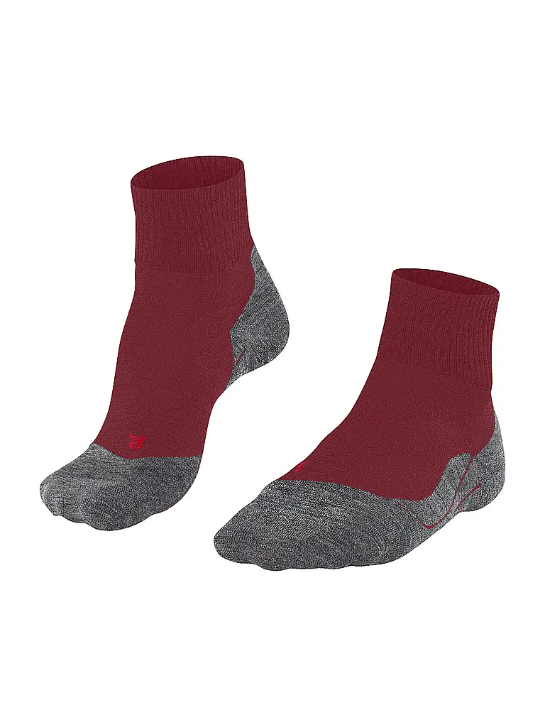 FALKE | Damen Wandersocken TK 5 Short | Dunkelrot
