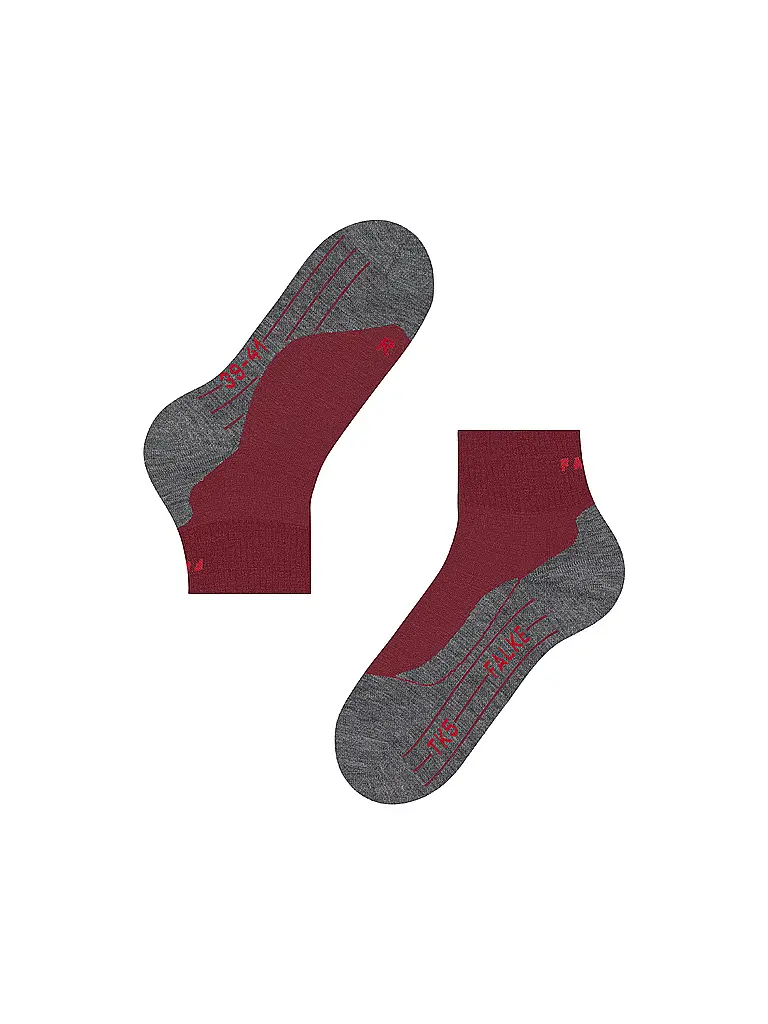 FALKE | Damen Wandersocken TK 5 Short | Dunkelrot