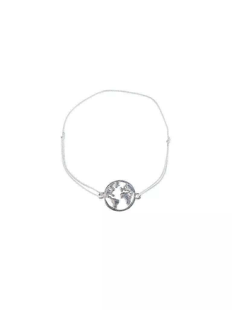 FIGLIA | Armband Weltkugel | grau