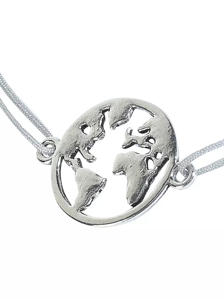 FIGLIA | Armband Weltkugel | grau