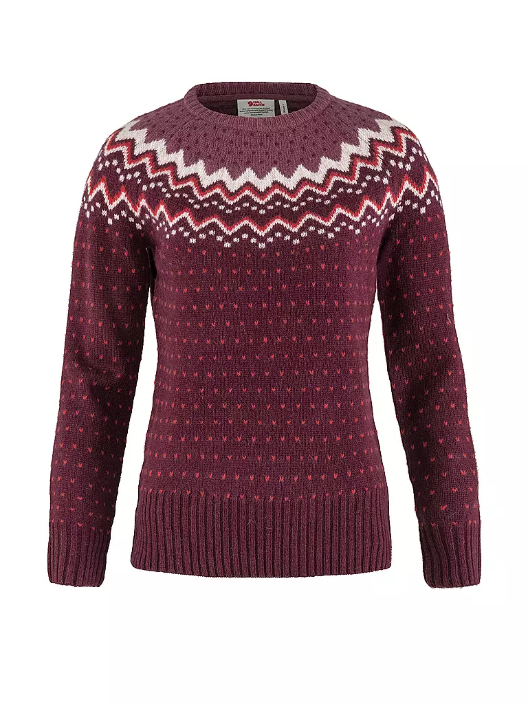 FJÄLLRÄVEN | Damen Funktionspullover Oevik Knit Wolle | dunkelrot
